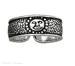 Sun Face Toe Ring