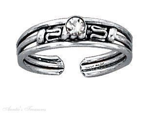 Crystal Bali Toe Ring - Click Image to Close