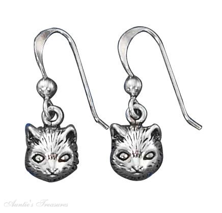 Cat Face Dangle Earrings