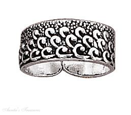 Curly Waves Toe Ring