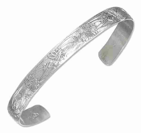 Child's Scrolled Floral Cuff Bracelet Child's Scrolled Floral Cuff Bracelet