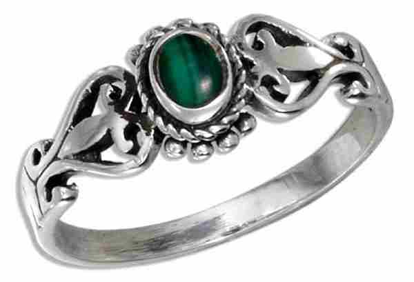 Malachite Scroll Ring