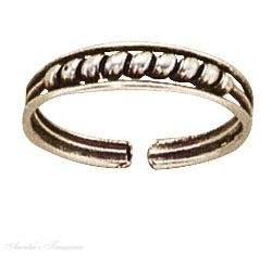 Wrapped Wire Bali Toe Ring