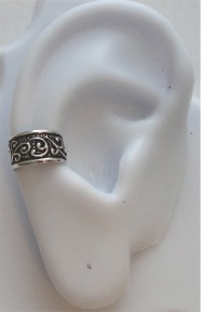 Antiqued Scrolled Band Middle Inner Ear Cuff