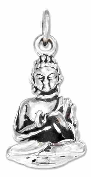 Antiqued Young Lotus Buddha Charm Antiqued Young Lotus Buddha Charm