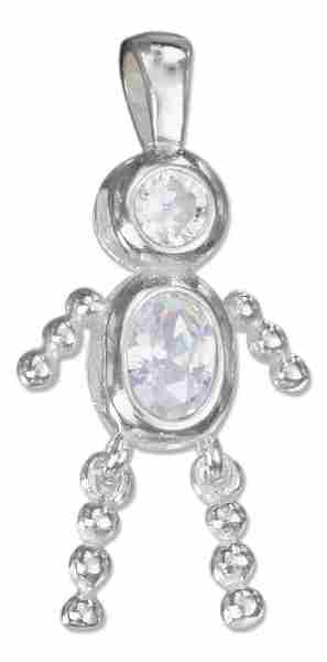 April Birthstone Babies Boy Child Charm Pendant April Birthstone Babies Boy Child Charm Pendant