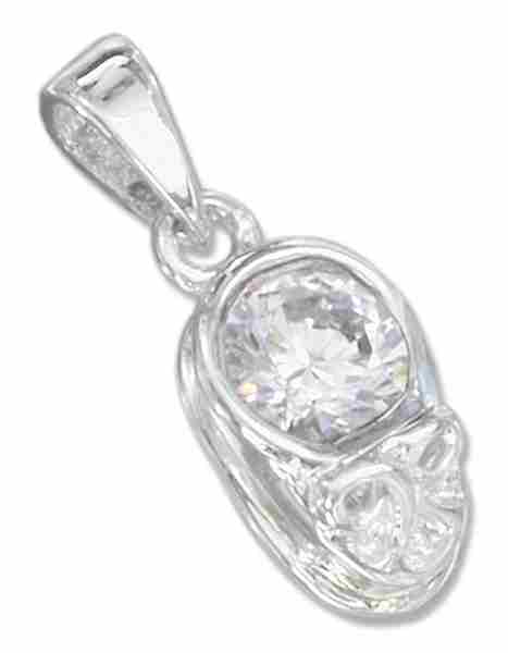 April Birthstone Baby Shoe Charm