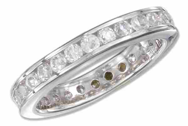 April Birthstone Eternity Ring April Birthstone Eternity Ring