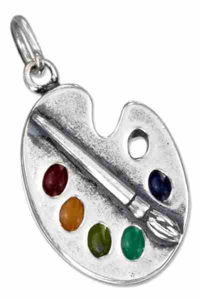 3D Enameled Artist Palette Charm 3D Enameled Artist Palette Charm