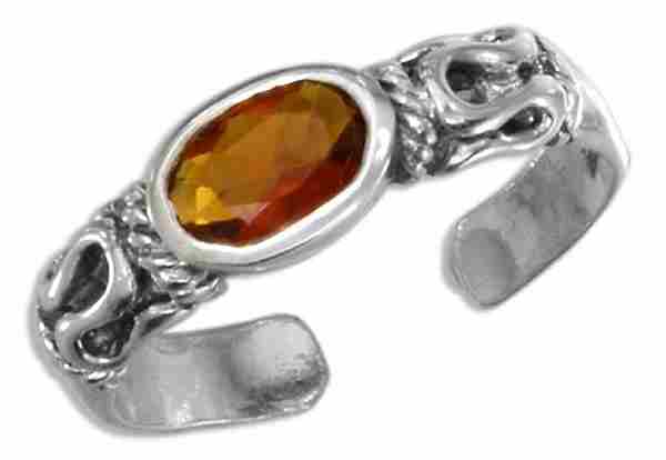 Imitation Garnet Bali Adjustable Toe Ring Imitation Garnet Bali Adjustable Toe Ring