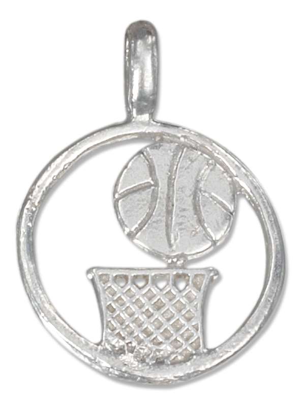 Basketball Hoop And Ball Round Circle Pendant Basketball Hoop And Ball Round Circle Pendant