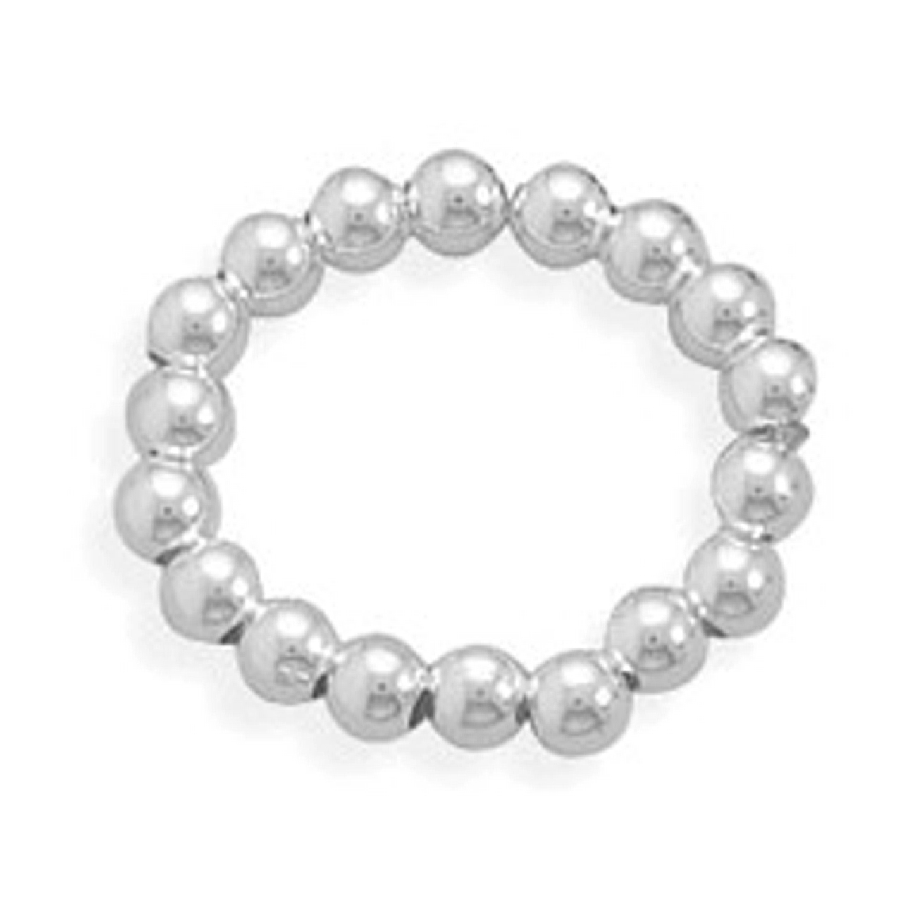 Sterling Silver Beads Beaded Adjustable Stretch Toe Ring Sterling Silver Beads Beaded Adjustable Stretch Toe Ring