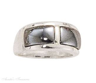Double Hematite Ring