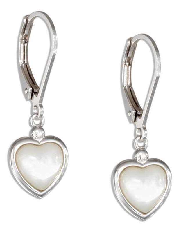 Heart Mother Of Pearl Earrings Heart Mother Of Pearl Earrings