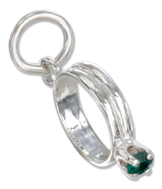May Birthstone Ring Charm