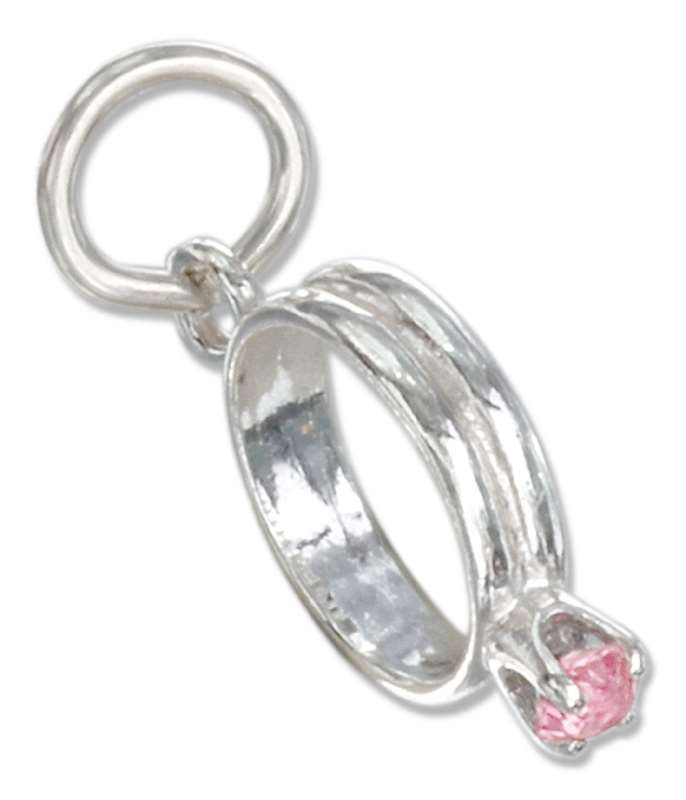 October Birthstone Ring Charm