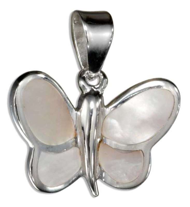 Butterfly Mother Of Pearl Wings Pendant