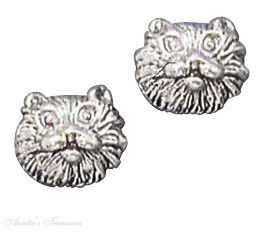 Cat Face Post Earrings