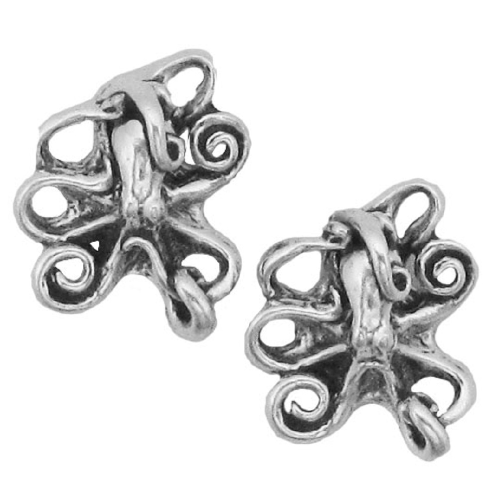 Cephalopod Eight Legged Octopus Post Earrings Cephalopod Eight Legged Octopus Post Earrings