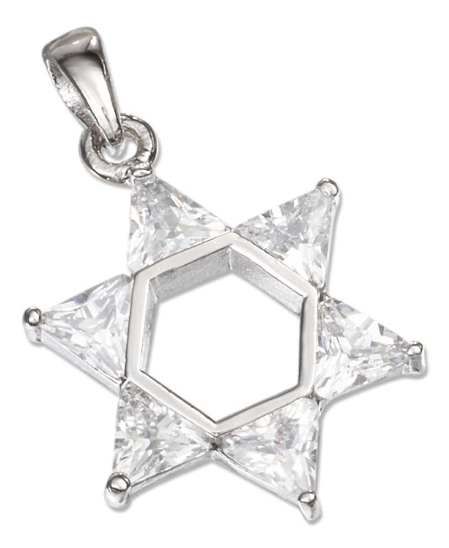 Cubic Zirconia Star Of David Charm