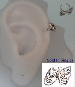 Comedy Tragedy Drama Ear Cuff Wrap