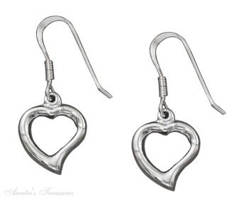 Contemporary Open Heart Dangle Earrings Contemporary Open Heart Dangle Earrings