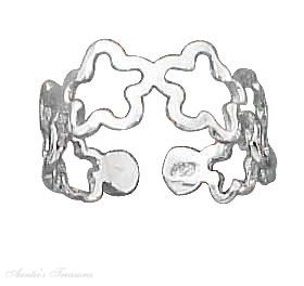 Floral Toe Ring - Click Image to Close
