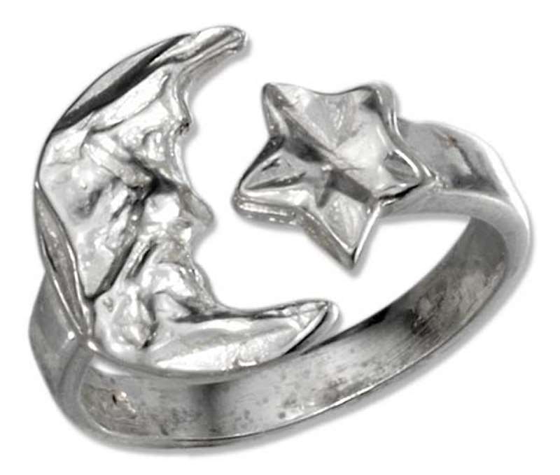 Crescent Moon Star Ring Crescent Moon Star Ring