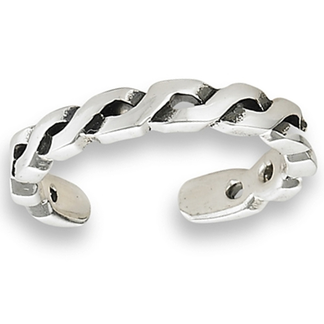 Thin Band Braided Weave Criss Cross Rope Adjustable Toe Ring Thin Band Braided Weave Criss Cross Rope Adjustable Toe Ring