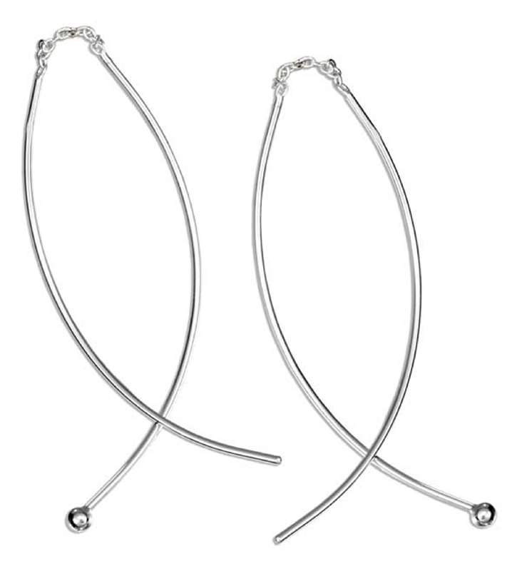 Curved Bar Earrings Threads Curved Bar Earrings Threads