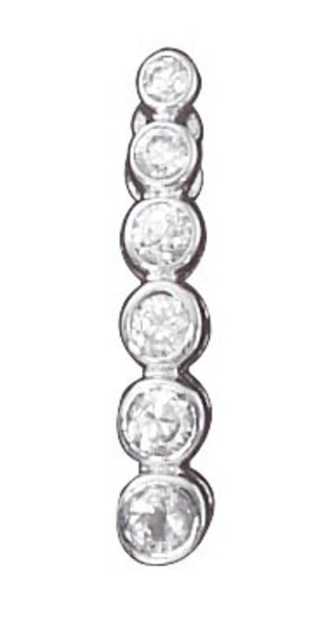 Curved Graduated Cubic Zirconia Journey Pendant