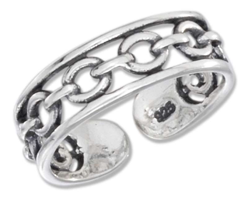Cutout Chain Link Adjustable Toe Ring Cutout Chain Link Adjustable Toe Ring