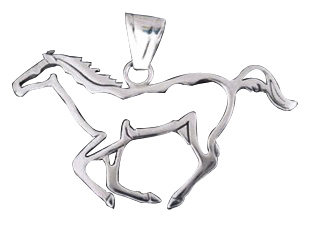 Large Cutout Running Horse Pendant Large Cutout Running Horse Pendant