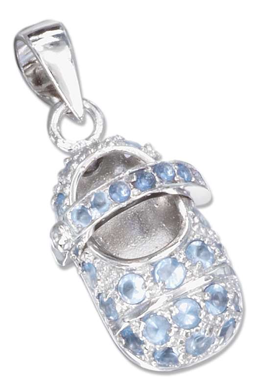 December Large Cubic Zirconia Birthstone Baby Bootie Charm