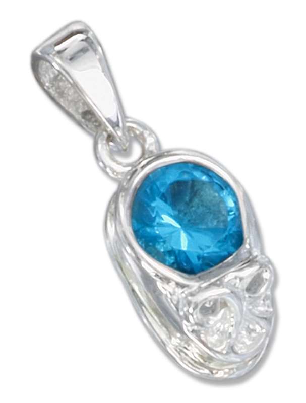 December Birthstone Baby Shoe Charm