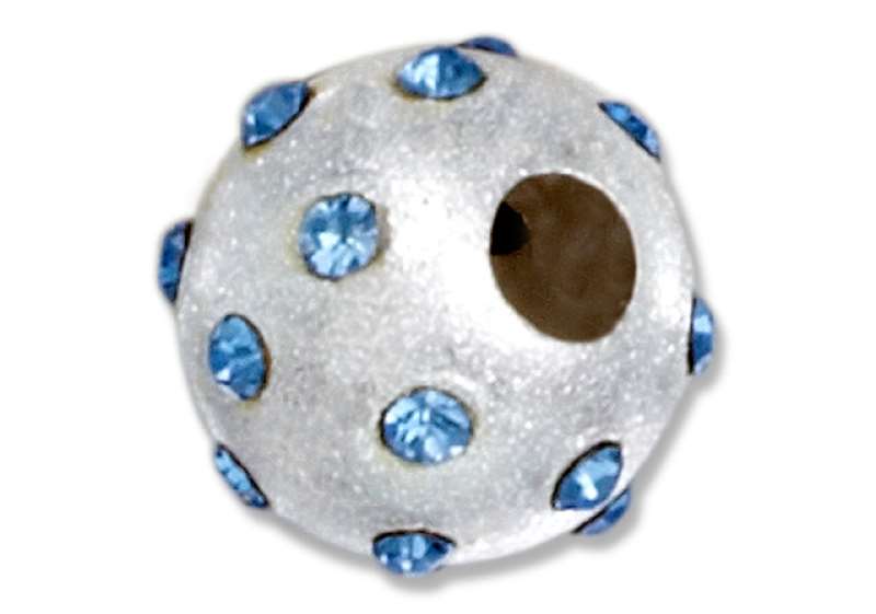 December Birthstone Spacer Bead Slide Pendant