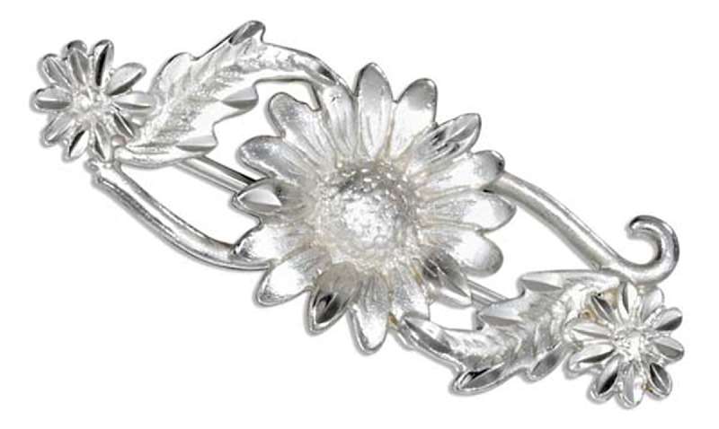 Diamond Cut Daisy Flower Brooch Pin Diamond Cut Daisy Flower Brooch Pin