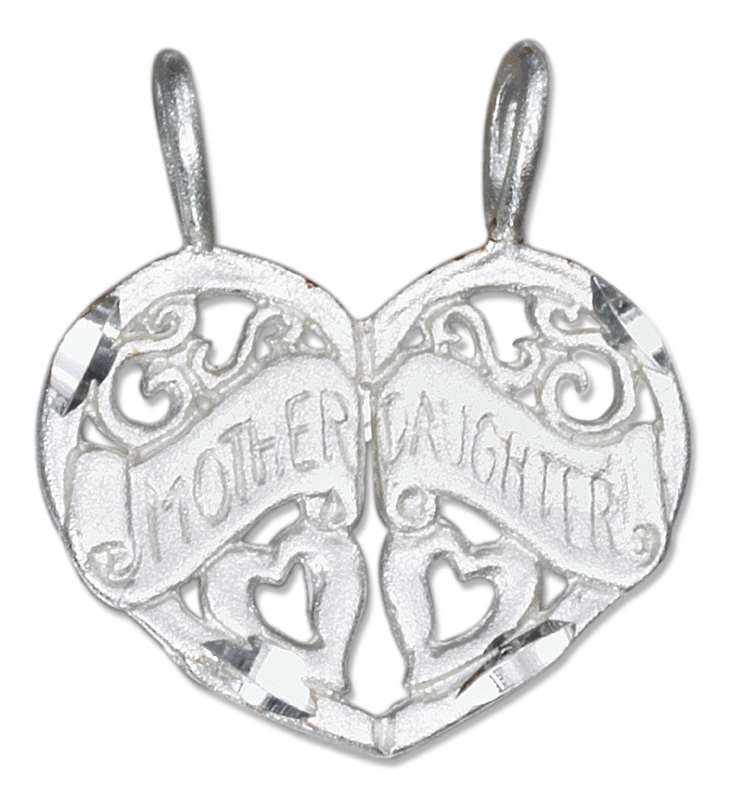 "MOTHER DAUGHTER" Two Piece Shareable Heart Pendant "MOTHER DAUGHTER" Two Piece Shareable Heart Pendant