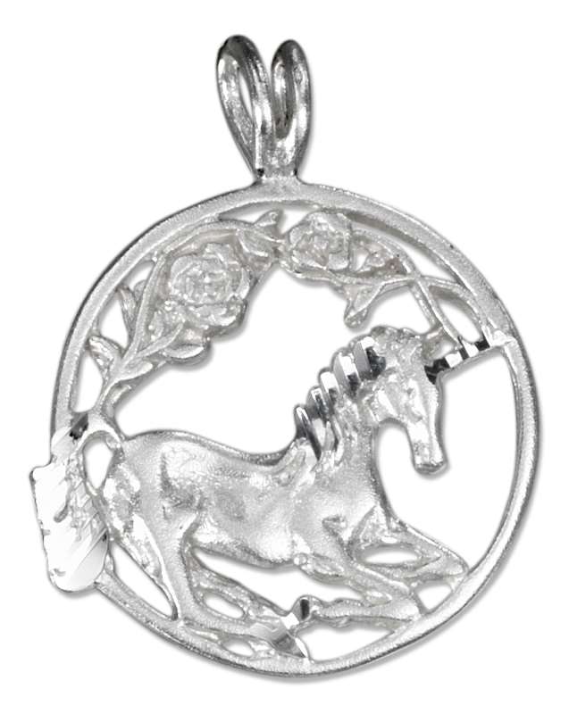 Unicorn In Circle Charm