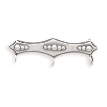 Three Hook Dotted Charm Holder Brooch Pin Three Hook Dotted Charm Holder Brooch Pin