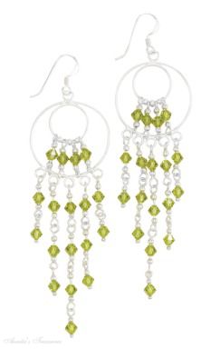 Double Circle Waterfall Chandelier Dangle Earrings Light Green S Double Circle Waterfall Chandelier Dangle Earrings Light Green S