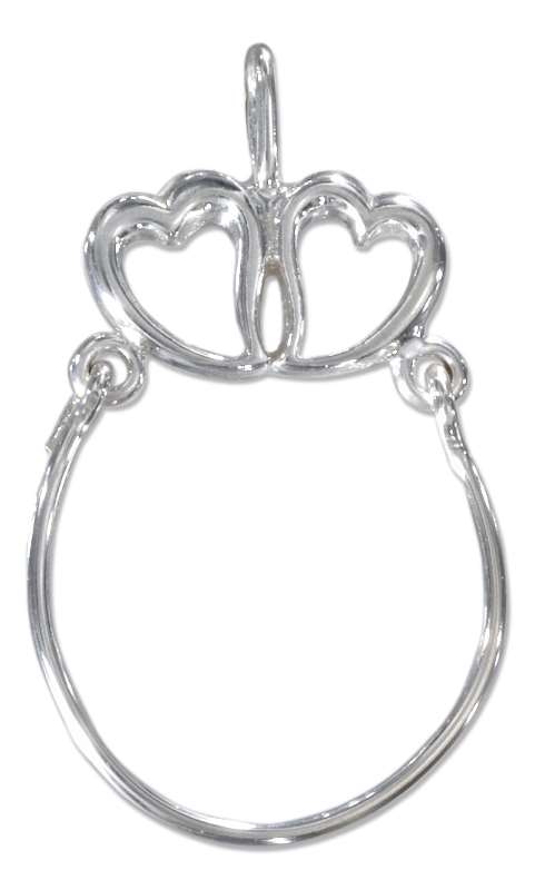 Double Heart Charm Holder Pendant Double Heart Charm Holder Pendant