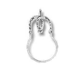 Double Horseshoe Charm Holder Pendant Double Horseshoe Charm Holder Pendant