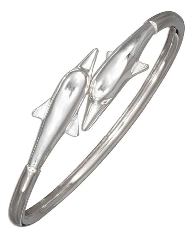 2 Double Wrap Dolphin Bangle Bracelet 2 Double Wrap Dolphin Bangle Bracelet
