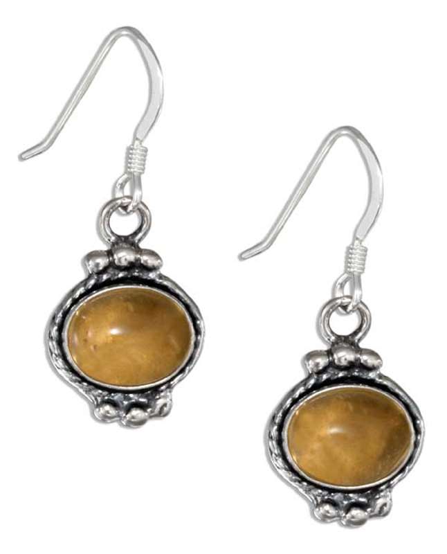 Earrings Side Citrine Top Bottom Beads