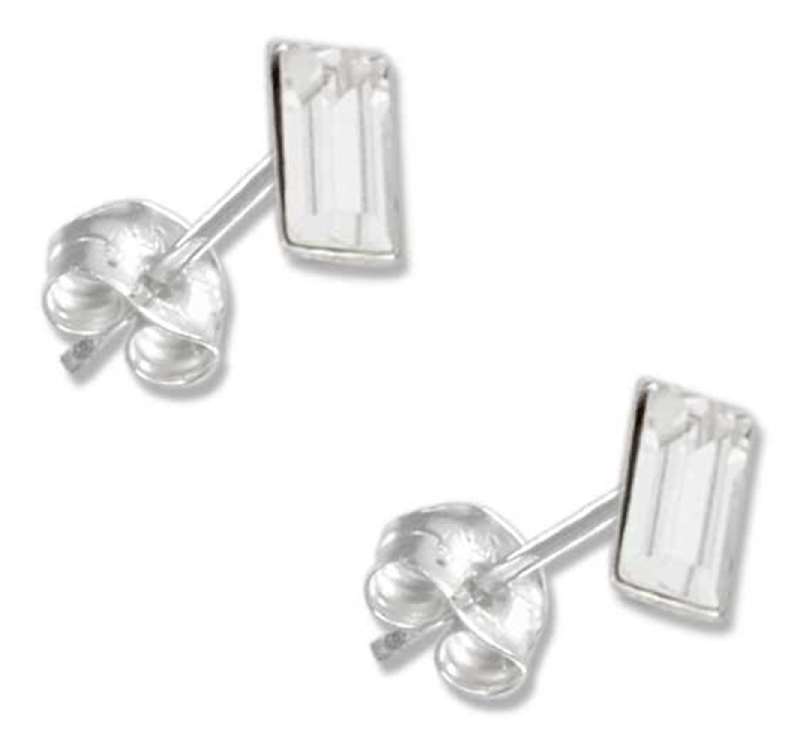April Birthstone Crystal Stud Earrings