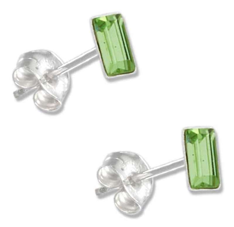 August Birthstone Crystal Stud Earrings