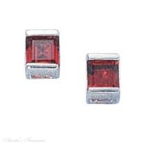 Garnet Post Earrings