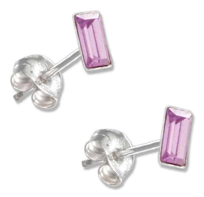 June Birthstone Crystal Stud Earrings