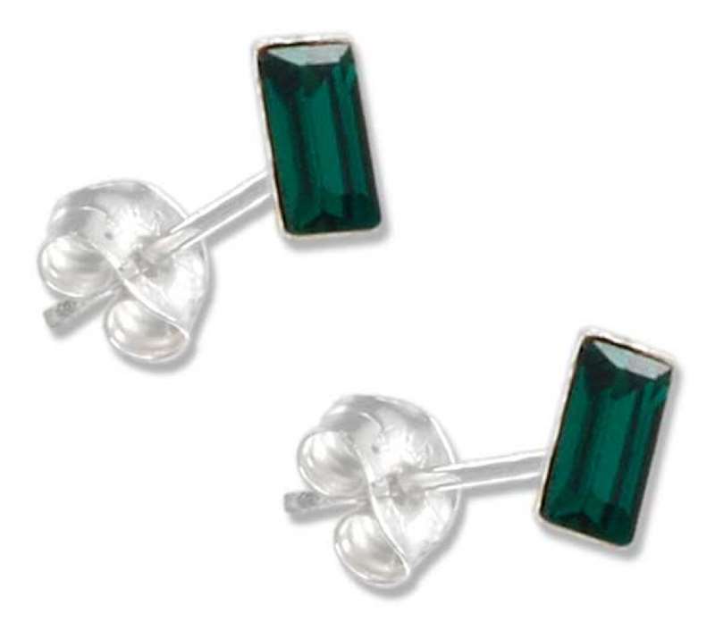 May Birthstone Crystal Stud Earrings